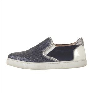 Christian Louboutin  colorblock velvet sneakers